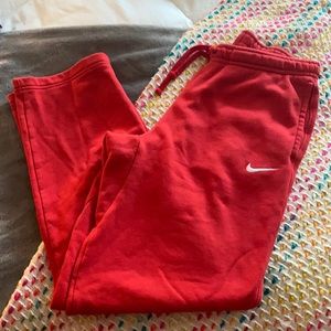 red nike sweatpants
